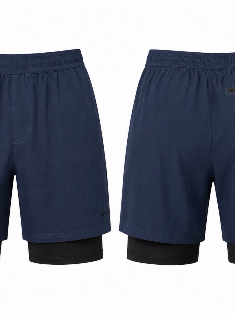 DSG Men's Navy Athletic Shorts with Black Liner